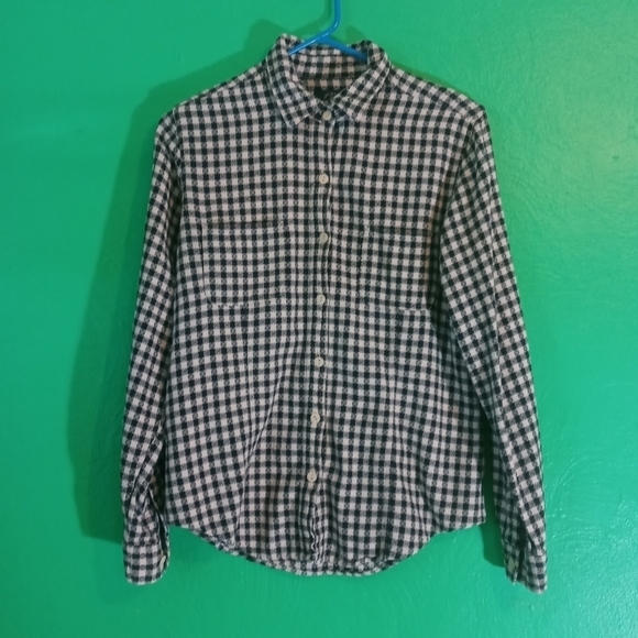 Dockers Black White Cotton Long Sleeve Button Down Shirt - Picture 1 of 7
